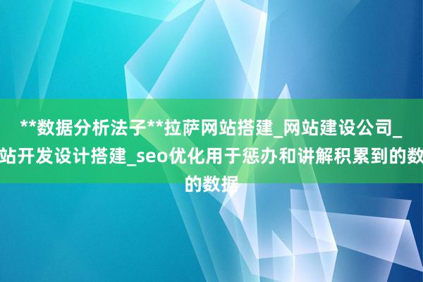**数据分析法子**拉萨网站搭建_网站建设公司_网站开发设计搭建_seo优化用于惩办和讲解积累到的数据