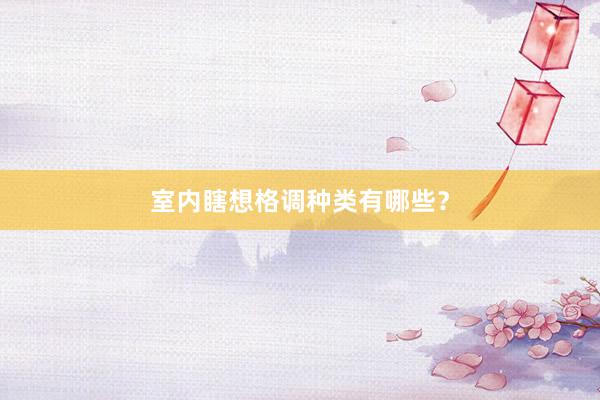室内瞎想格调种类有哪些？